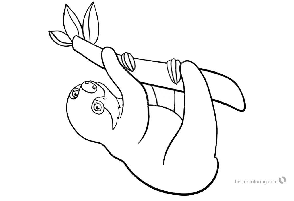 Baby Sloth Coloring Pages
 Cute Sloth Coloring Pages Free Printable Coloring Pages