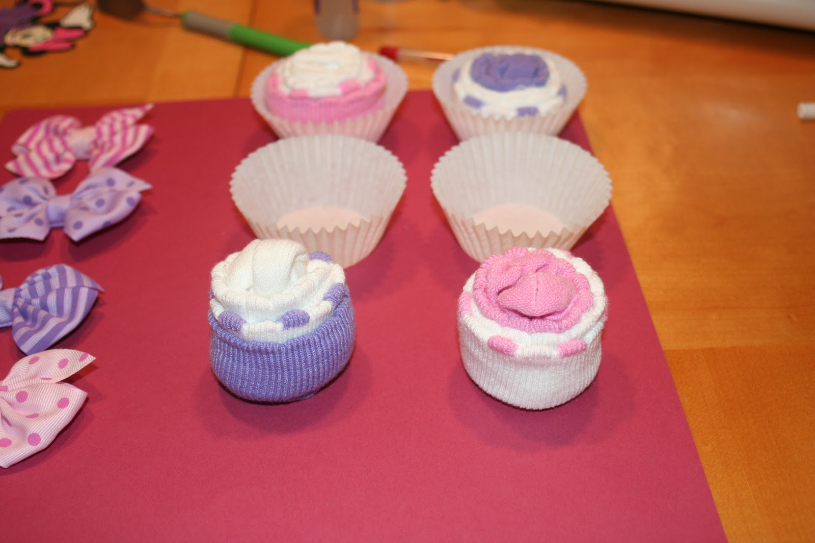 Baby Sock Cupcakes
 Scrappin With Sandy Cute baby shower t Baby Sock