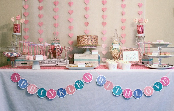 Baby Sprinkle Decoration Ideas
 Sprinkle Baby Shower Theme Ideas Pink hearts and colorful