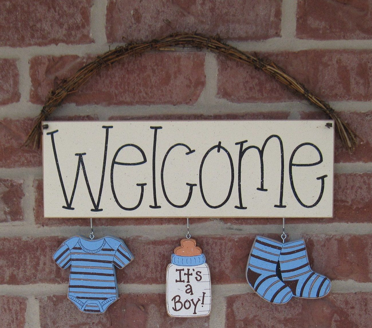 Baby Welcome Decoration Ideas
 WEL E ITS A BOY Decorations no sign included for