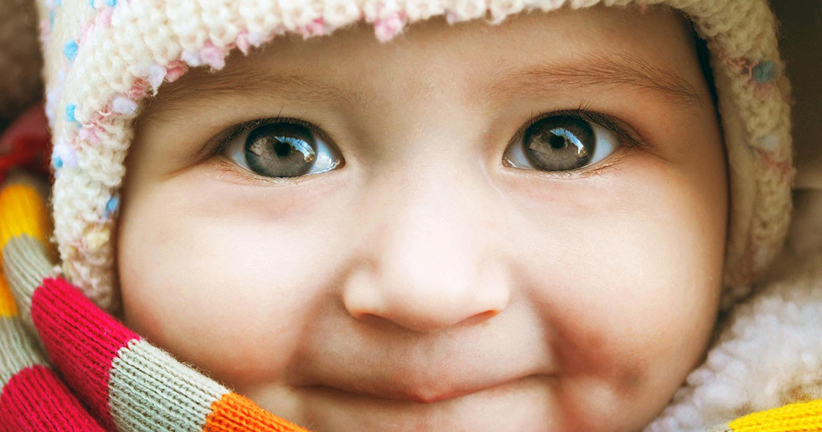 Baby With Blue Eyes And Black Hair
 Your infant s vision development What to know