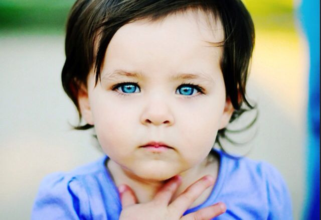 Baby With Blue Eyes And Black Hair
 Beautiful baby found on google blue eyed black haired
