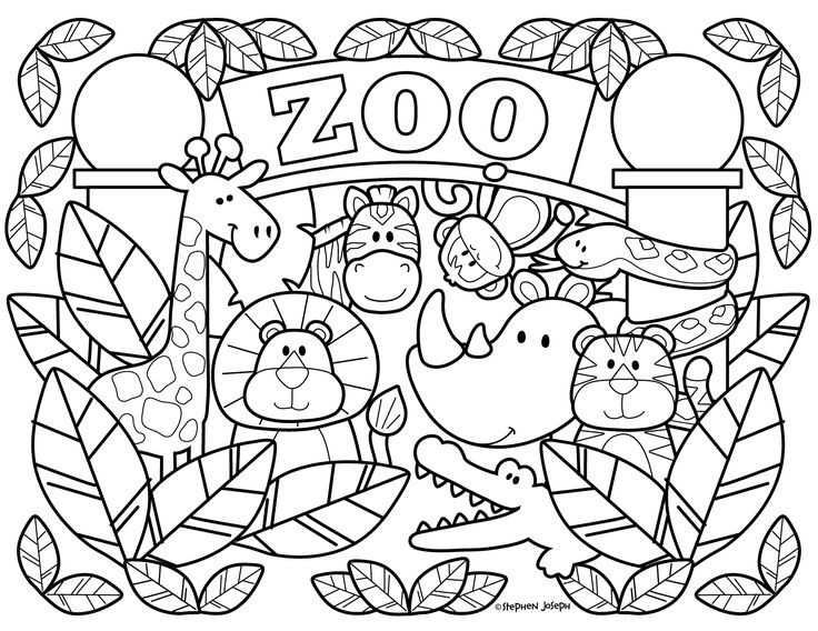 Baby Zoo Animals Coloring Pages
 Zoo Coloring Pages Printable & Free By Stephen Joseph