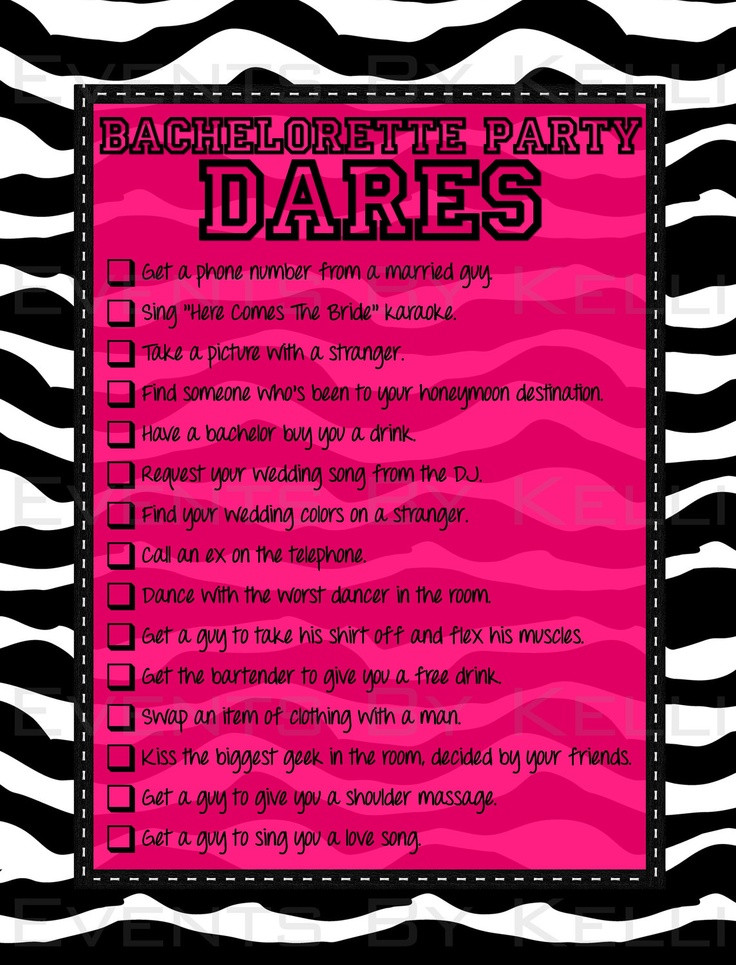 Bachelorette Party Dares Ideas
 1000 images about Bachelorette on Pinterest