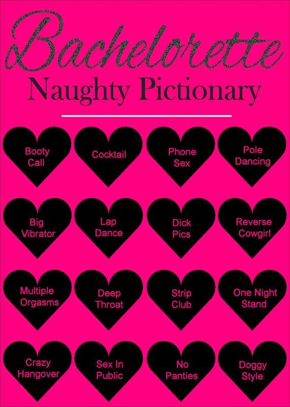 Bachelorette Party Game Ideas At Home
 Dirty Pictionary Bachelorette Party Games Printable