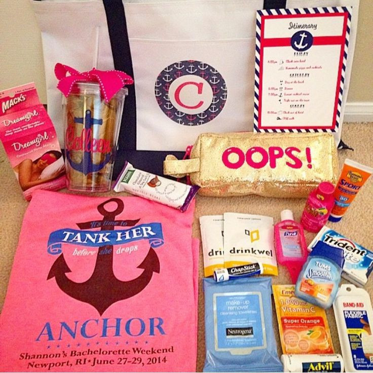 Bachelorette Party Goodie Bag Ideas
 Nautical bachelorette t bag Newport RI