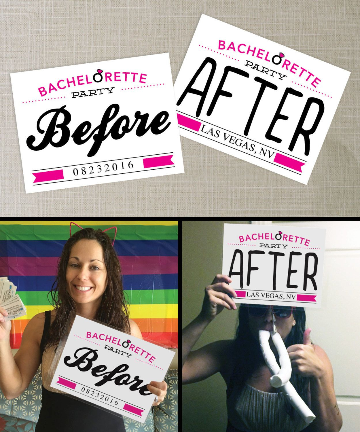 Bachelorette Party Hashtags Ideas
 Before and After Bachelorette Party Editable & Printable