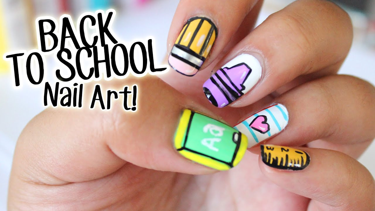 Back To School Nail Ideas
 BACK TO SCHOOL Nail Art ♥ 5 Easy Designs Part 1