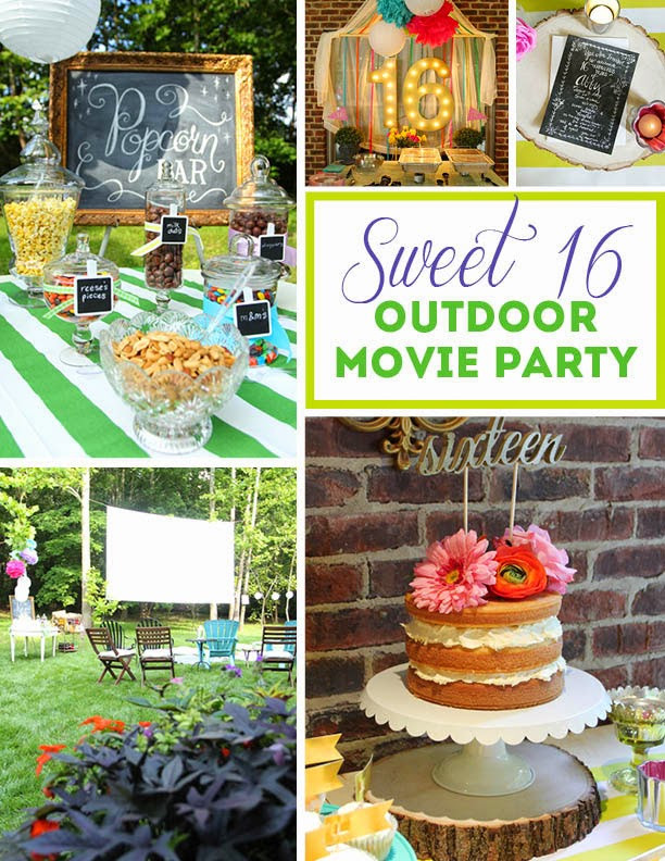 Backyard 16Th Birthday Party Ideas
 Abby’s Sweet 16 Outdoor Movie Party