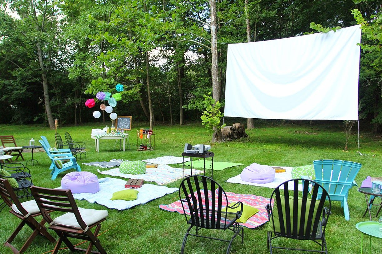Backyard Birthday Party Ideas Sweet 16
 Less Than Perfect Life of Bliss Sweet 16 Outdoor Movie
