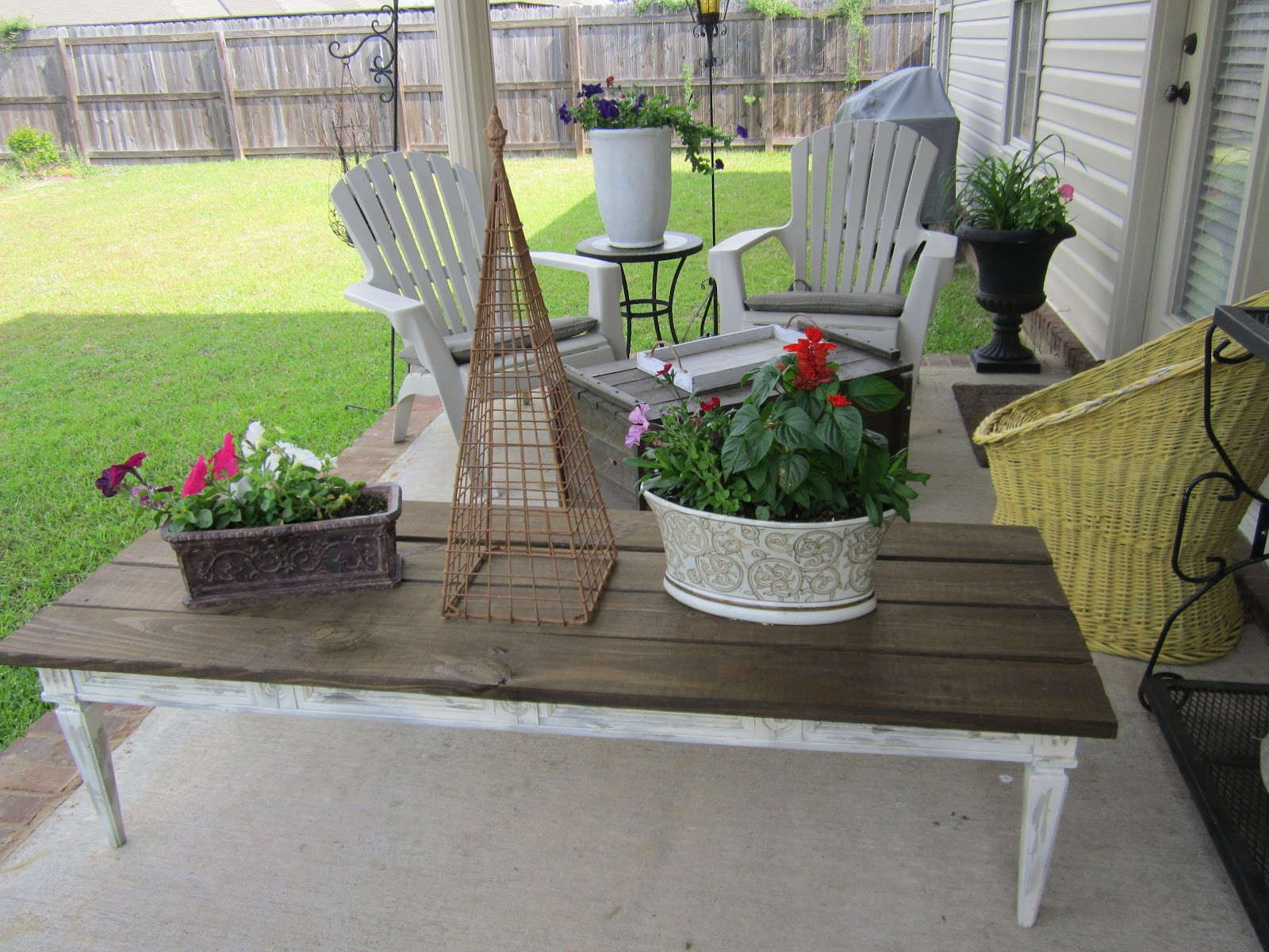 Backyard Decor On A Budget
 Vintage Finds Patio Coffee Table Makeover