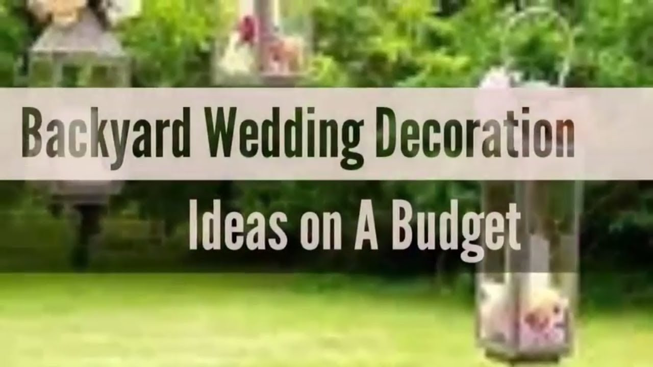 Backyard Decor On A Budget
 33 Beautiful Backyard Wedding Decoration Ideas on a