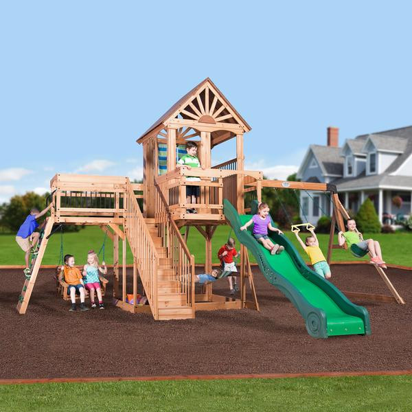 Backyard Discovery Swing Sets
 Caribbean Wooden Swing Set Playsets