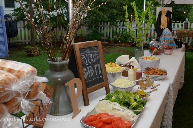 Backyard Graduation Party Menu Ideas
 Food setup