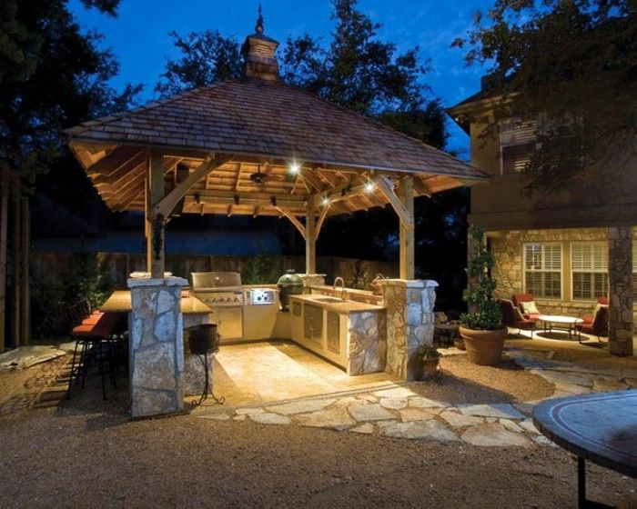 Backyard Grill Area
 Have You Ever Cooked Out in Outdoor Gazebo Kitchen