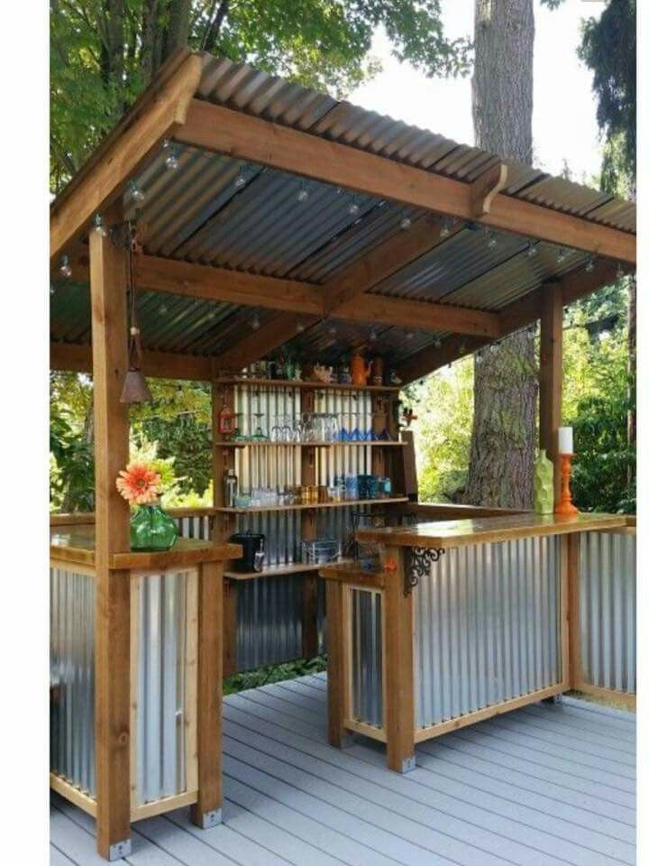 Backyard Grill Area
 Outdoor Bar This wouldn t be too hard to re create in