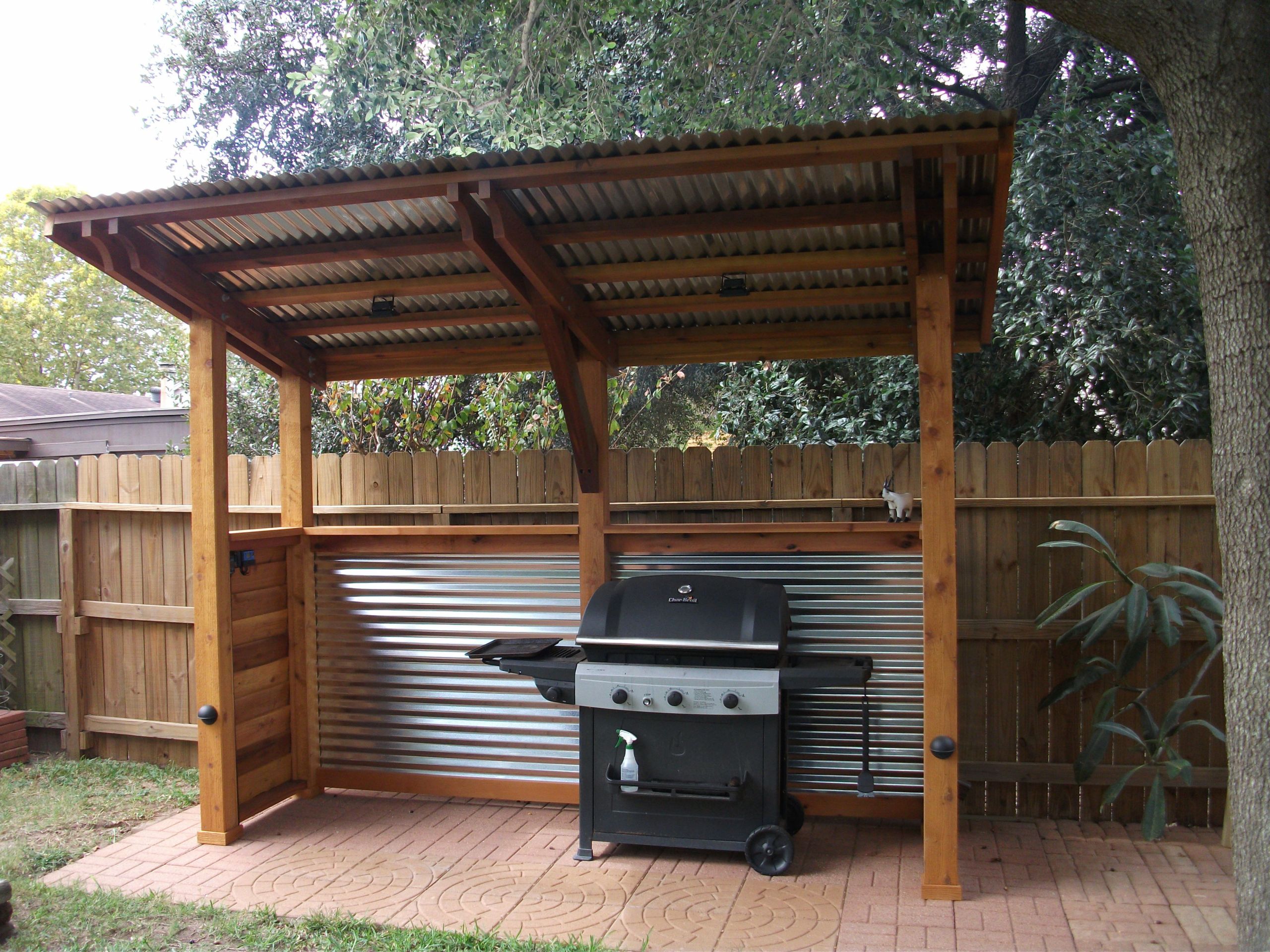 Backyard Grill Area
 BBQ cover Outdoor living in 2019