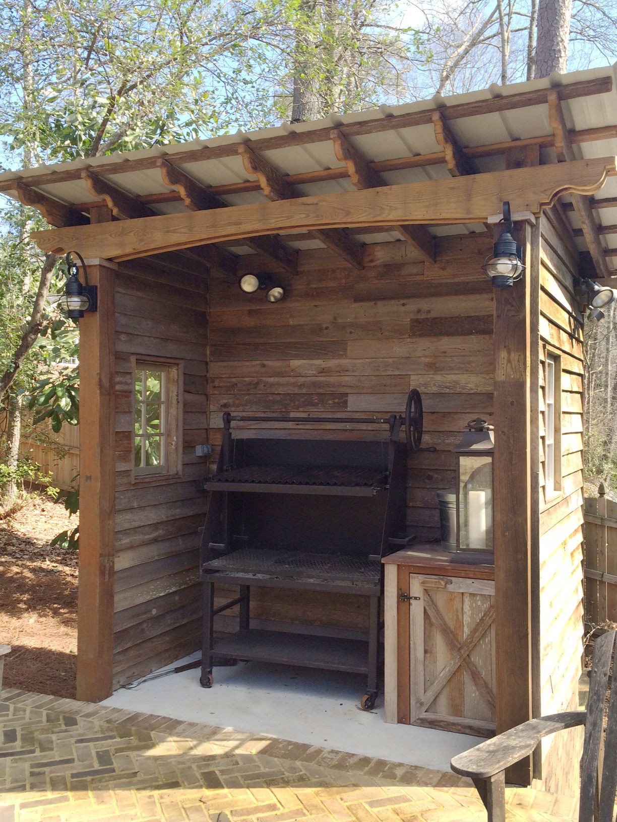 Backyard Grill Area
 Barbecue shed designed and built by Atlanta Decking