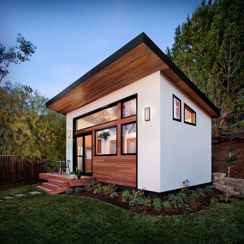 Backyard Little House
 This small backyard guest house is big on ideas for