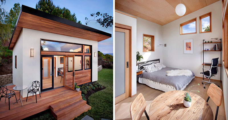 Backyard Little House
 This small backyard guest house is big on ideas for