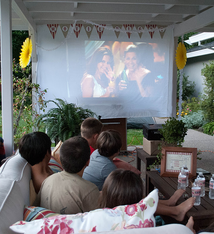 Backyard Movie Ideas
 Kara s Party Ideas Outdoor Movie Birthday Party