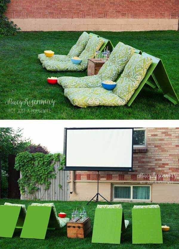 Backyard Movie Ideas
 25 Awesome Outside Seating Ideas You Can Make with