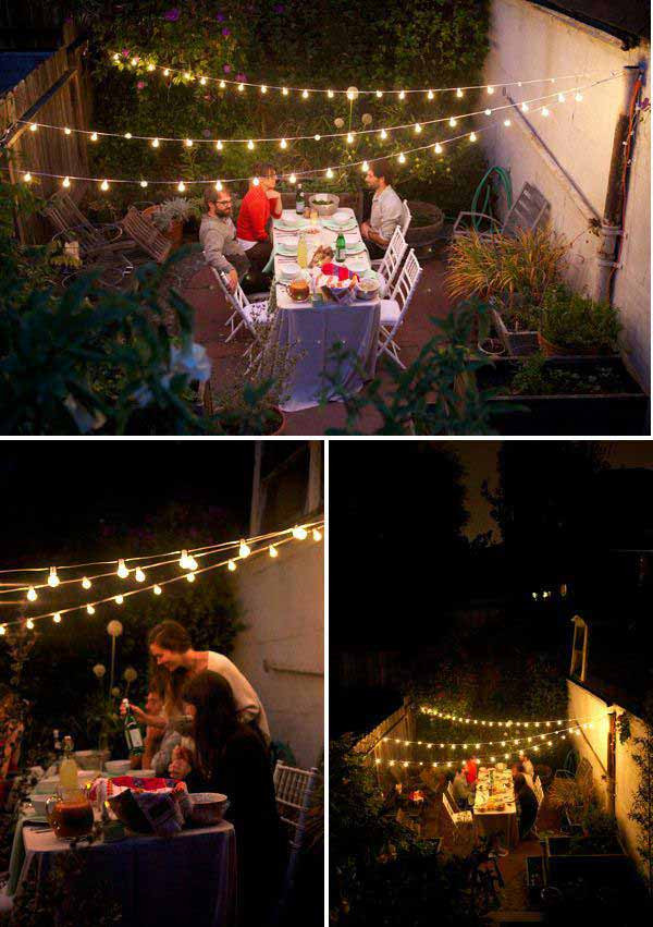 Backyard Party Ideas Lighting
 24 Jaw Dropping Beautiful Yard and Patio String Lighting