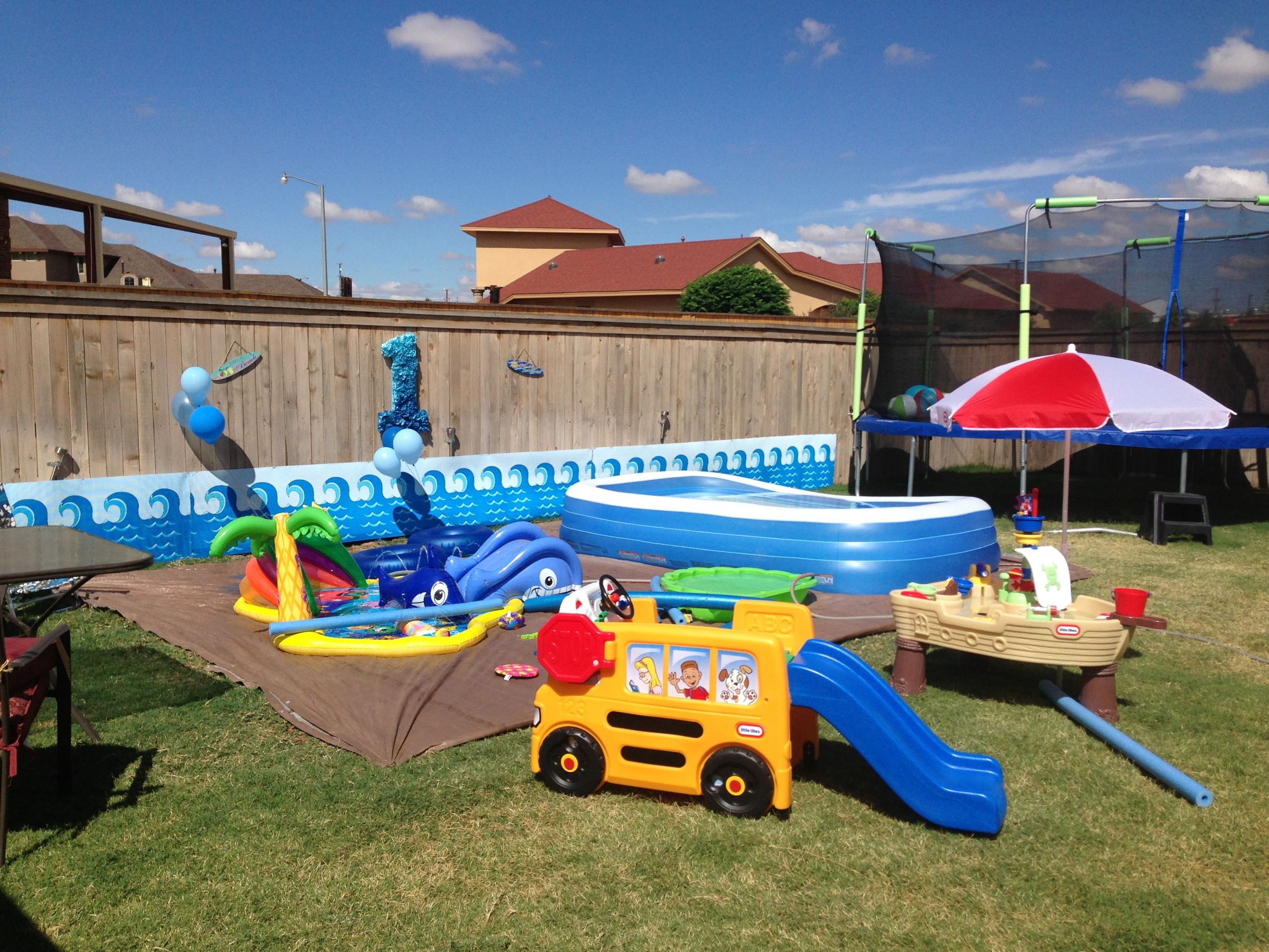 Backyard Water Park Party Ideas
 Water party Maddox is ONE in 2019