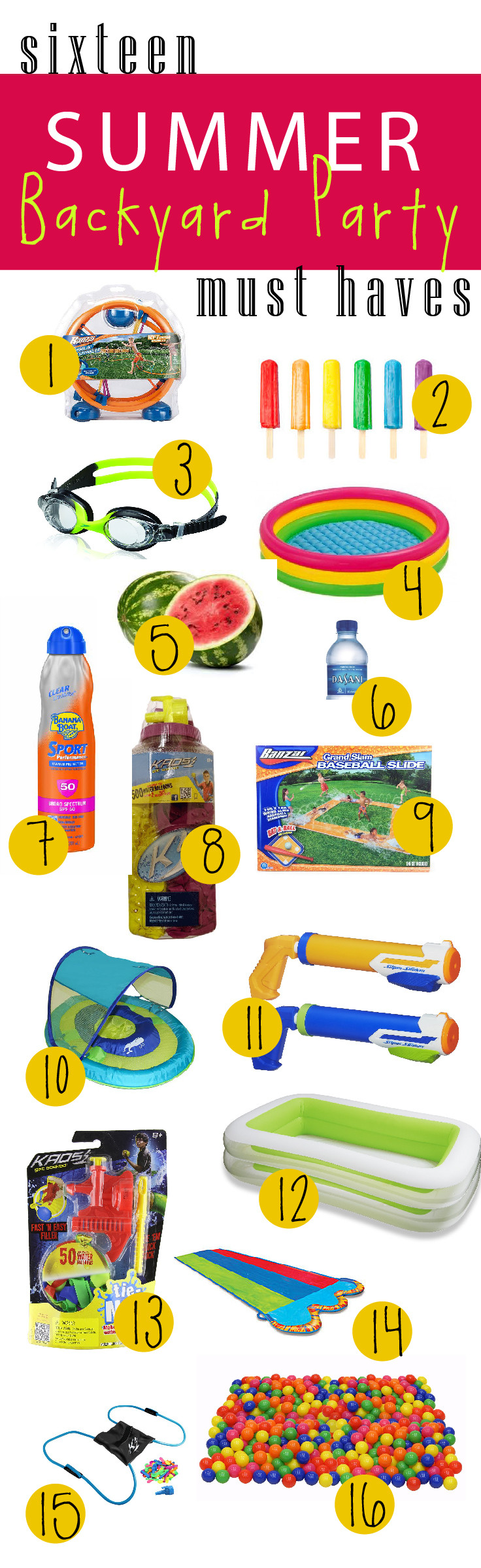 Backyard Water Party Ideas
 16 Summer Backyard Water Party Must Haves