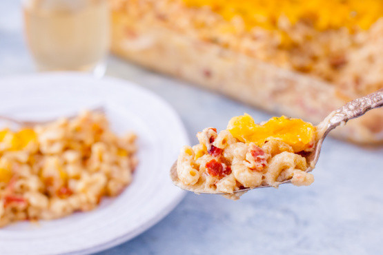 Bacon Baked Macaroni And Cheese
 Baked Macaroni And Cheese With Bacon Recipe Genius Kitchen