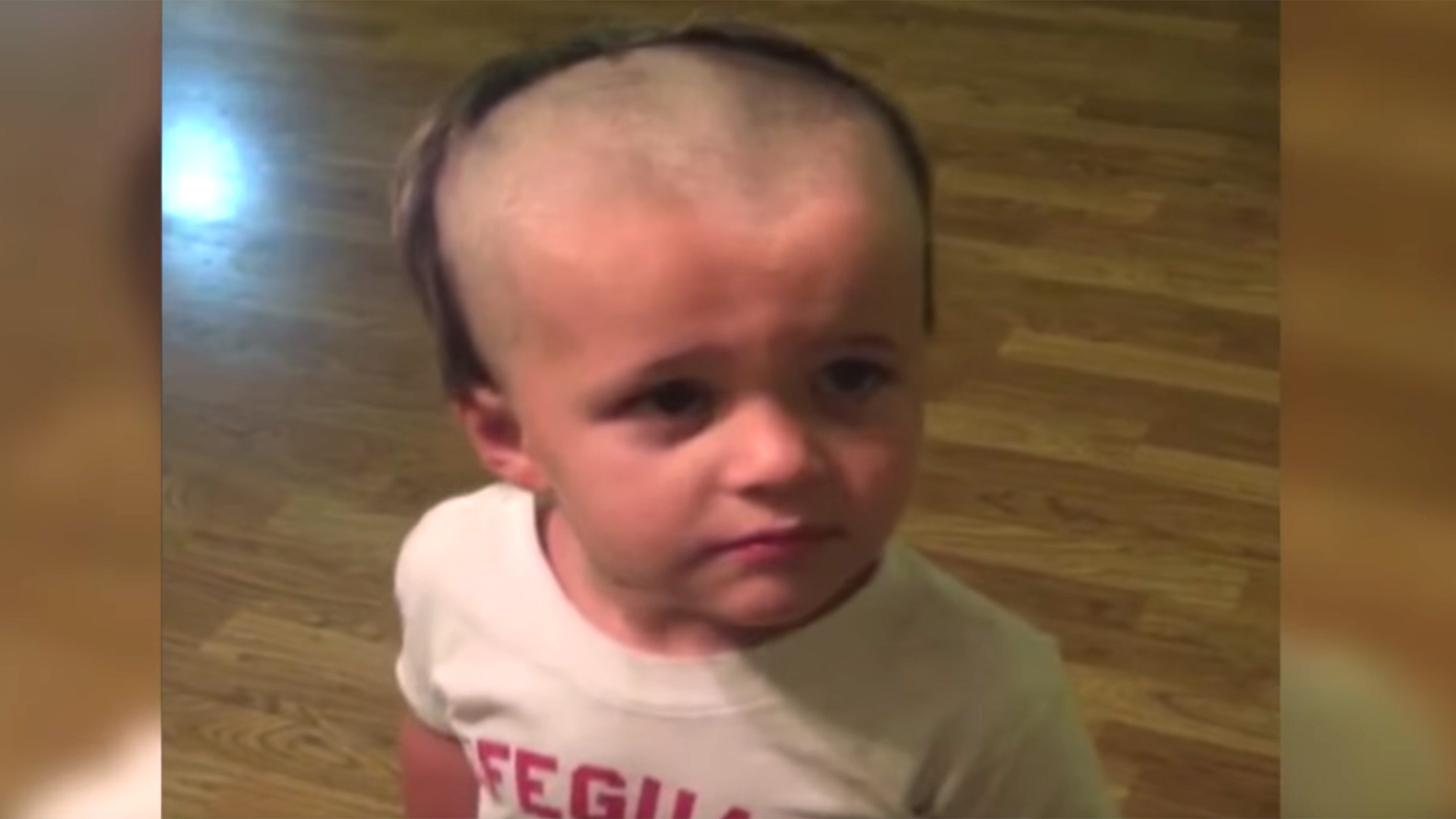 Bad Baby Hair
 Boy gives himself a receding hairline ‘I’ll never touch