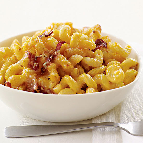 Baked Mac And Cheese With Chicken And Bacon
 Four Cheese with Bacon Mac