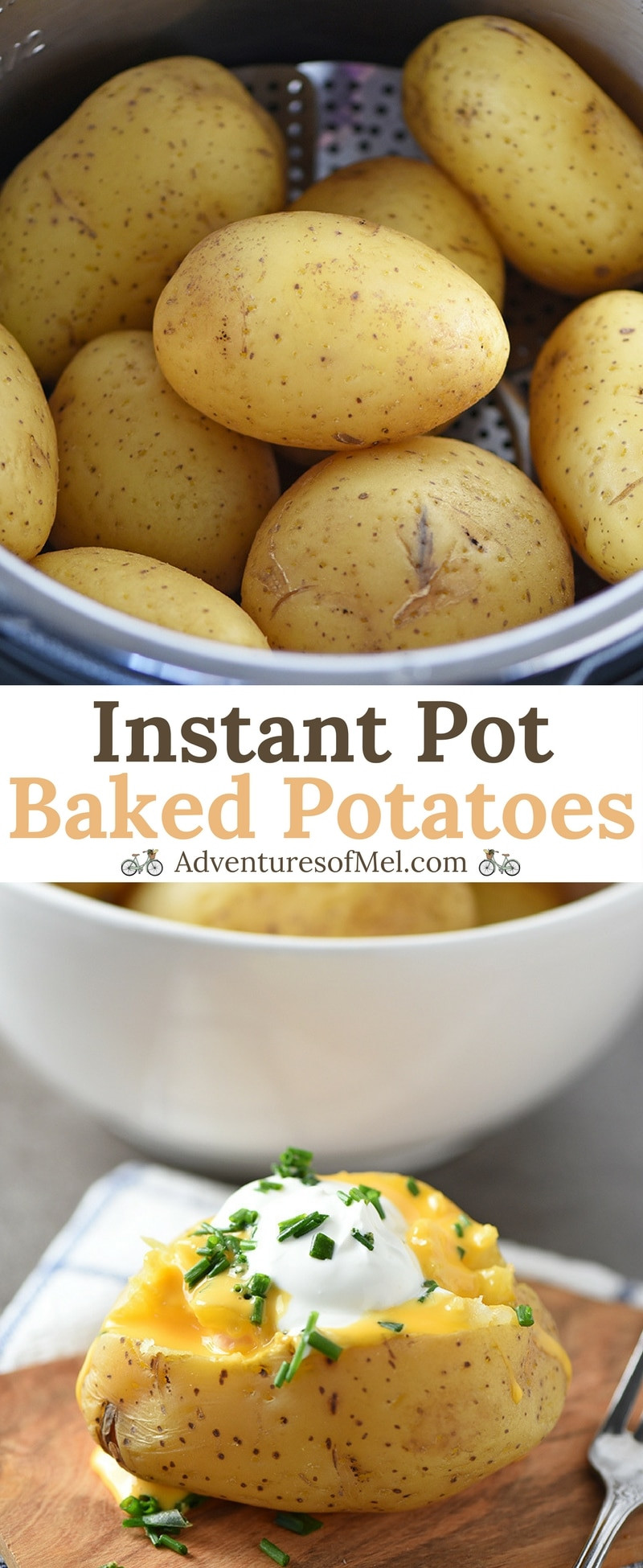 Baked Potato In Instant Pot
 Instant Pot Baked Potatoes Adventures of Mel