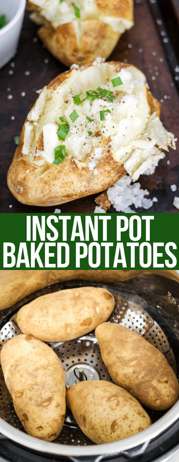 Baked Potato In Instant Pot
 Instant Pot Baked Potatoes with Crispy Skins