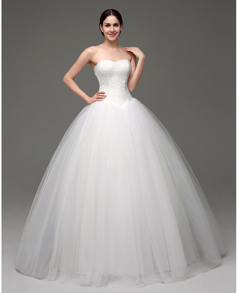 Ballroom Wedding Gowns
 Cheap Simple Strapless Ballroom Bridal Gowns For Weddings