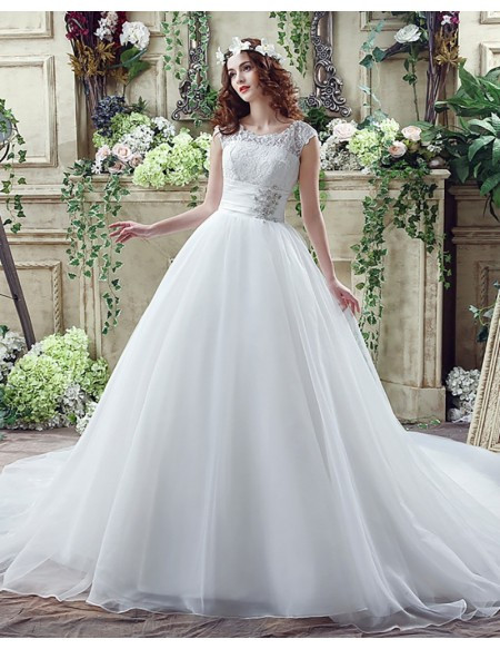 Ballroom Wedding Gowns
 Modest Traditional Big Ballroom Wedding Dresses With Lace