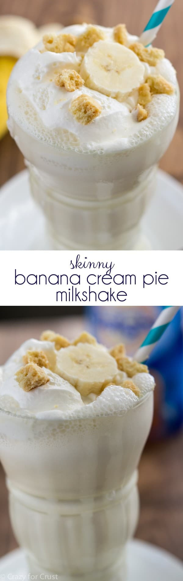 Banana Cream Pie Calories
 Skinny Banana Cream Pie Milkshake Crazy for Crust