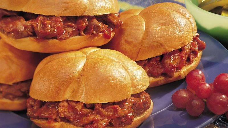 Barbecued Beef Sandwiches
 Barbecued Roast Beef Sandwiches recipe from Betty Crocker