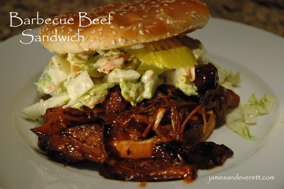 Barbecued Beef Sandwiches
 Barbecue Beef Sandwich with Napa Cabbage Slaw – James