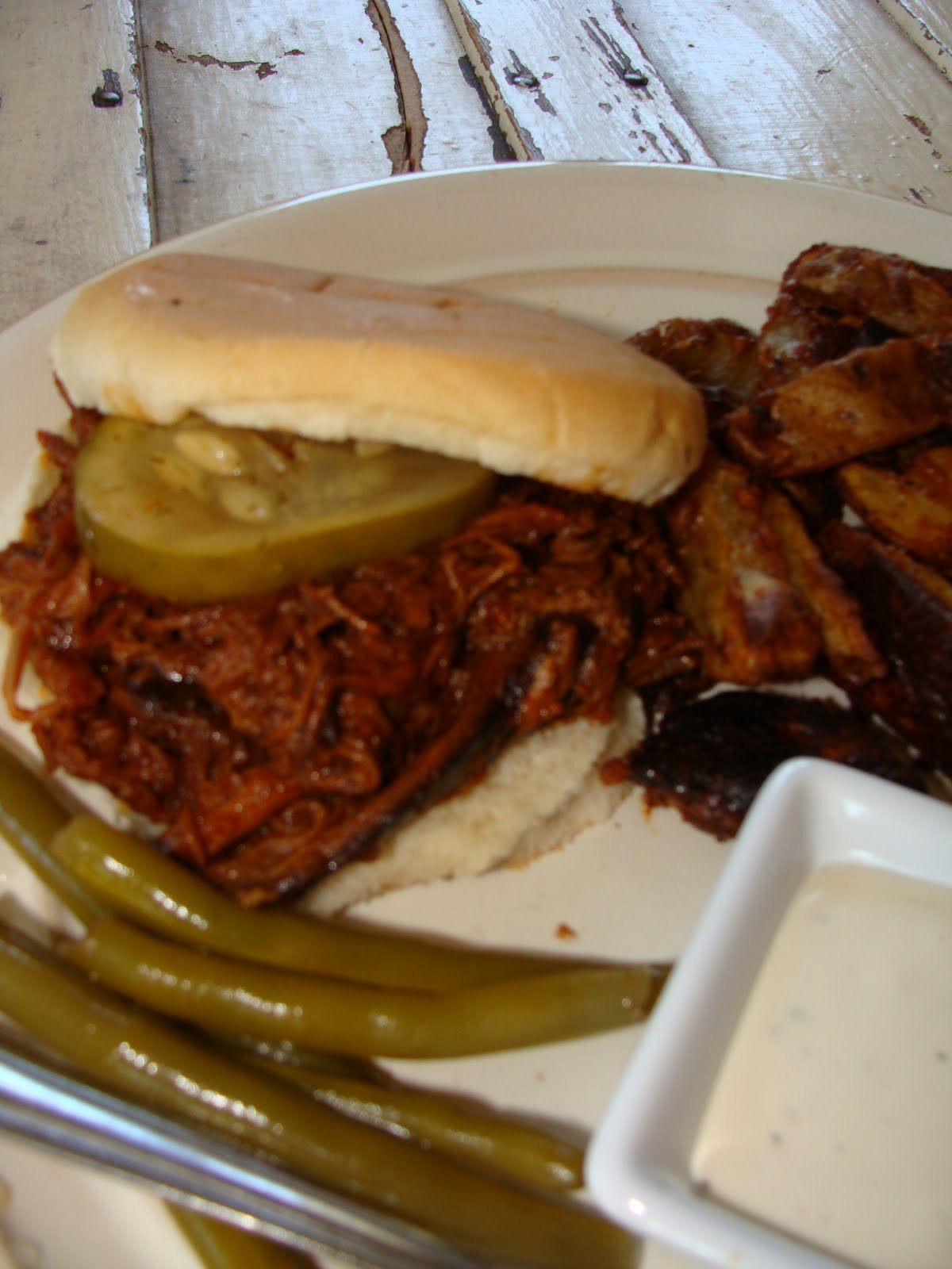 Barbecued Beef Sandwiches
 Just Cooking Slow Cooker BBQ Beef Sandwiches