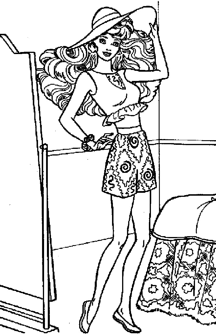 Barbie Coloring Pages For Girls
 Free Printable Barbie Coloring Pages For Kids