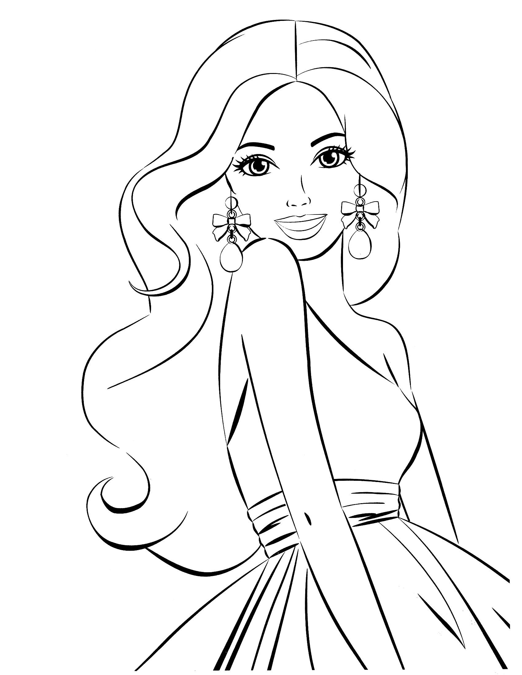 Barbie Coloring Pages For Girls
 Barbie Coloring Pages Page 1