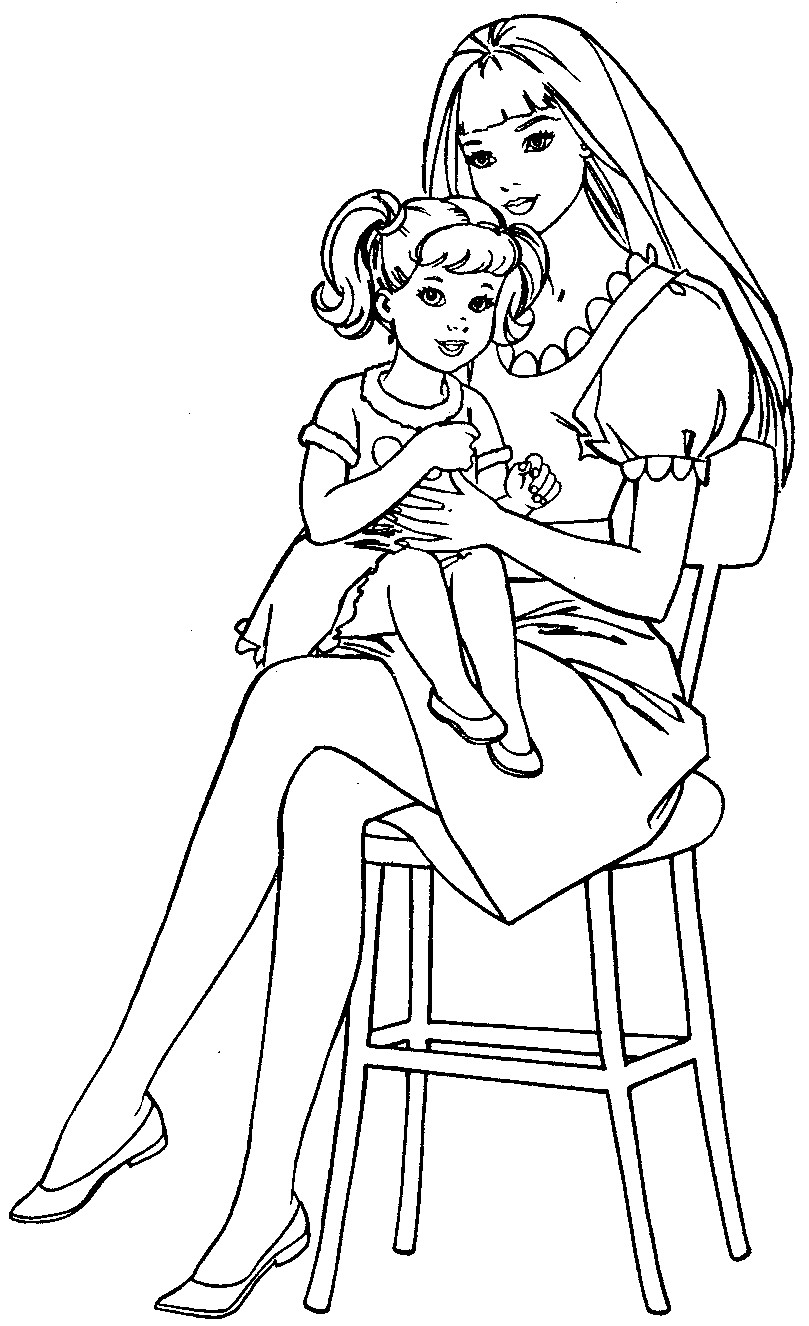 Barbie Coloring Pages For Kids
 Barbie Coloring Pages