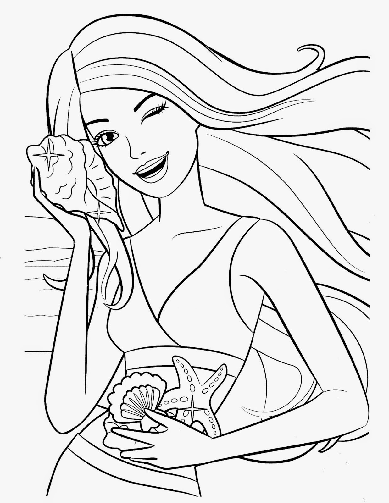 Barbie Coloring Pages For Kids
 Coloring Pages Barbie Free Printable Coloring Pages