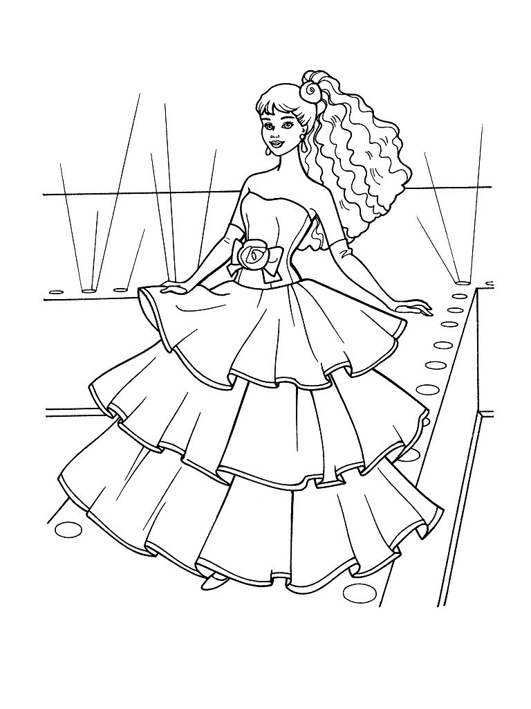 Barbie Coloring Pages For Kids
 Barbie Coloring Pages