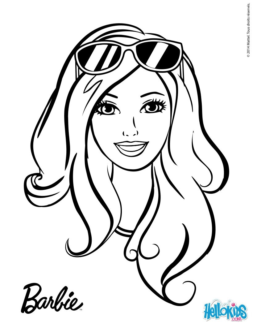 Barbie Coloring Pages For Kids
 Barbie ready for the summer sun coloring pages Hellokids