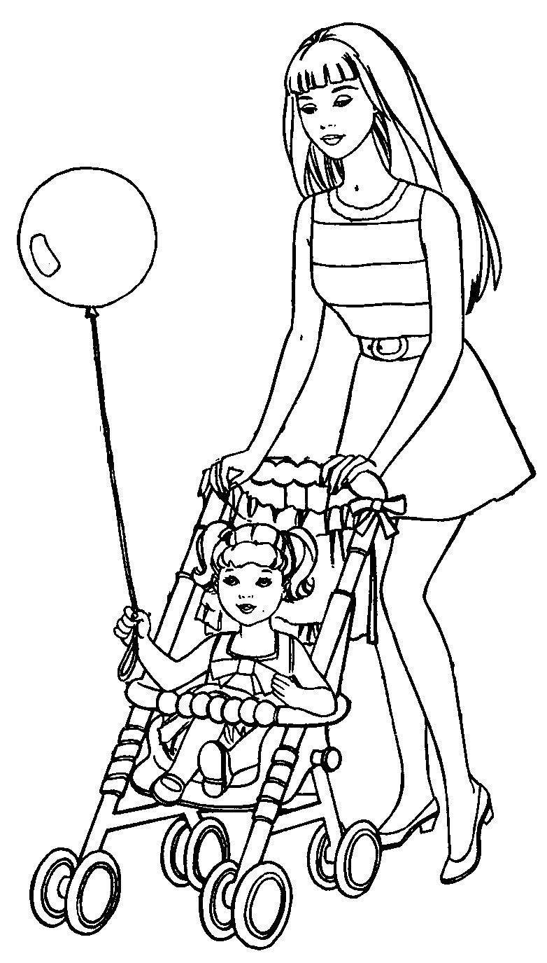 Barbie Coloring Pages For Kids
 barbie coloring pages