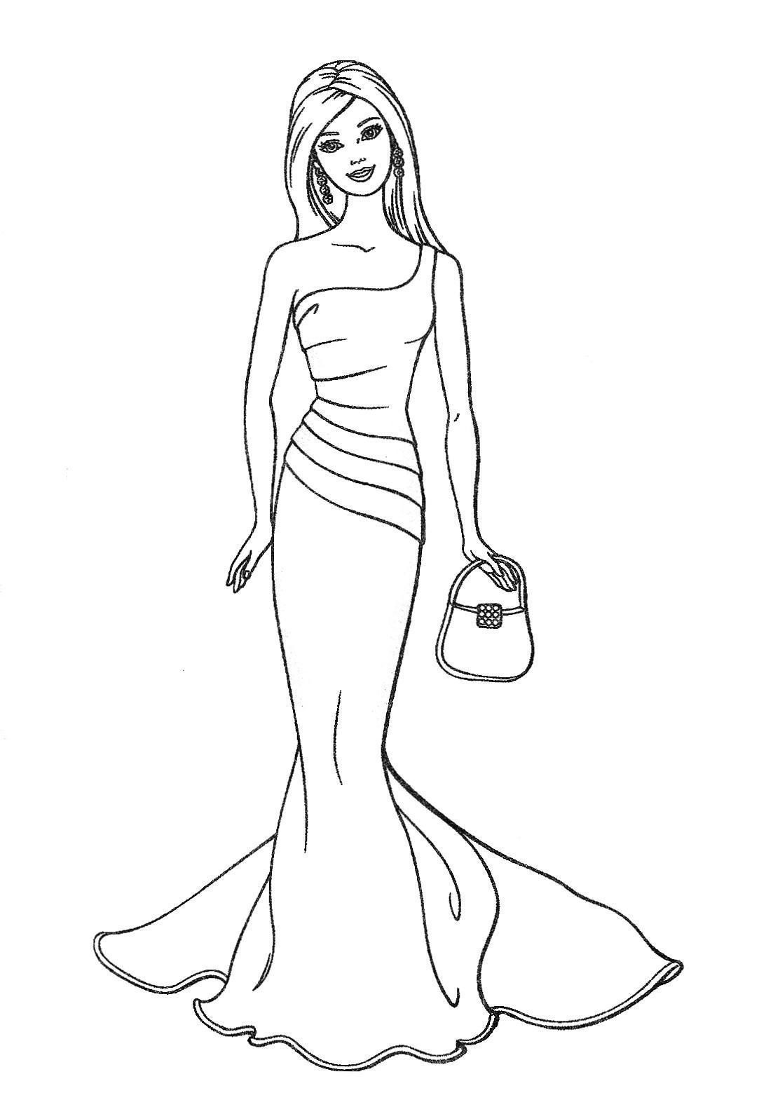 Barbie Coloring Pages For Kids
 Barbie to color for children Barbie Kids Coloring Pages