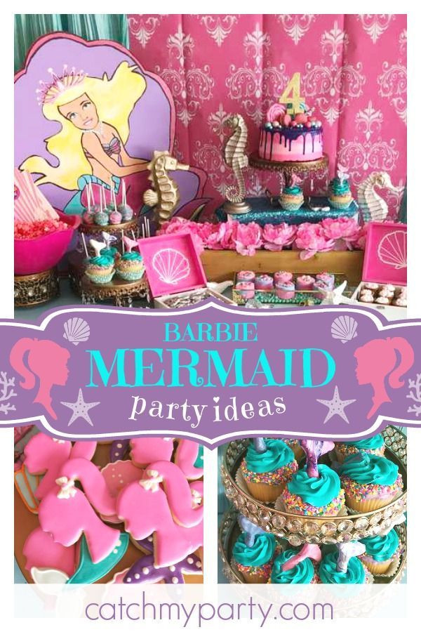 Barbie Mermaid Birthday Party Ideas
 1118 best Mermaid Party Ideas images on Pinterest