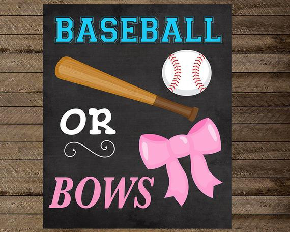 Baseball Gender Reveal Party Ideas
 baseball or bows gender reveal party gender reveal